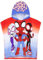 Get Trend Marvel Spidey Badeponcho Kinder Handtuch mit Kapuze Saugstark Strandtuch Baumwolle Badetuch Duschtuch Mädchen Jungen (Blau/Rot Spidey, 4-9 Jahre)