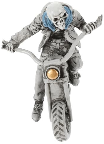 Abaodam Halloween halllowen Motorroller motorboot geschke Lustige Skelettstatue Ornamente Miniaturen Skelett-Statue Coole Skelettfiguren Harz-Skelett-Ornament Skelettdekor aus Kunstharz