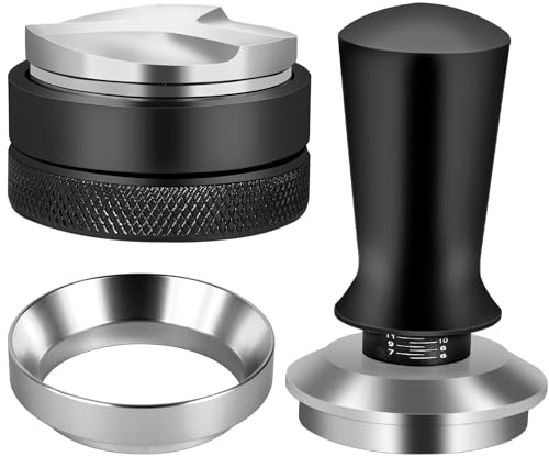 Reoszeank 54mm Espresso Accessories Kit, Distributor, Tamper, Dosing Funnel