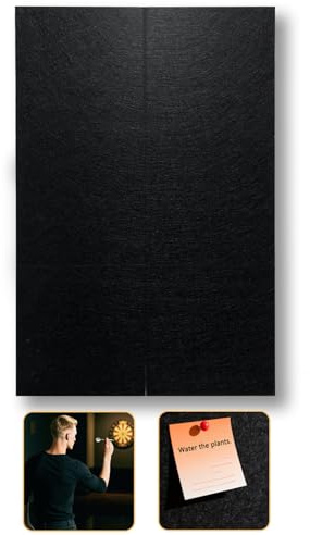 Universal Dart Board Wall Protectors Cork, Dartboard Wall Protector | Bulletin Board Alternative, Felt Wall Tiles with Removable Adhesive, 35 H X 23 W X 0.47 Thickness