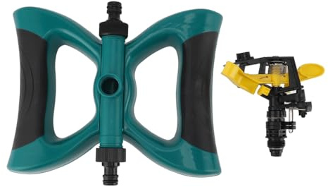 Rotating Lawn Sprinkler | G1 / 2 Automatic Garden Sprinkler with Base | Large Area Coverage Water Sprinkler for Grass/Garden/Deck | Sturdy Plastic Construction