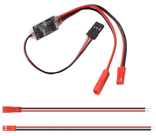 YIXISI 3-30 V 20A RC Telecomando AUX On/off, Interruttore Elettronico RC Ad Alta Tensione, con Cavo JST, per Controllo Segnale PWM Pompa Acqua Drone-RC