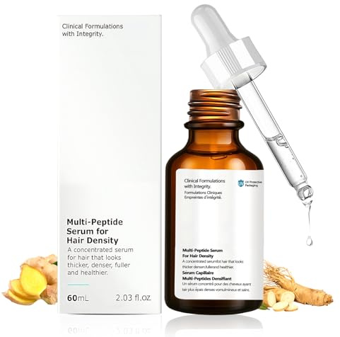 Multi-Peptide Hair Density Serum, Haarwachstum Serum, Haarserum für Haarwachstums, Fördert Das haarwachstum, Beugt Haarausfall Vor, Erfrischend und Nicht Fettend für Männer und Frauen Geeignet, 60ml