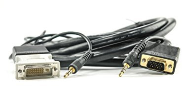 Cisco CAB-DVI-VGA-8M= adaptador de cable Negro - Adaptador para cable (DVI, VGA, Male connector / Male connector, 6 m, Negro)