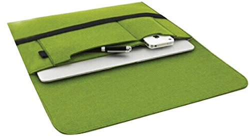 LaoZan Filz Schutzhülle Laptoptasche Laptophülle Tasche Filztasche Notebooktasche Laptop Sleeve für 11.6-15.6 Zoll Macbook air 14 Grün