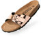 BOnova Damen Pantoletten Teneriffa in Mirror rosegold 37, modischer Einriemer mit Korkfußbett - komfortable Sandalen zum Wohlfühlen - hergestellt in der EU