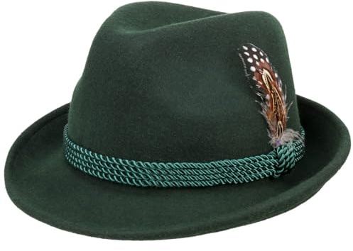 Lipodo Trachtenhut Trilby Wollfilz Fedora Tiroler Damen Herren Sommer Winter