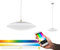 EGLO connect LED Pendelleuchte Frattina-C, 1 flammige Hängelampe, Hängeleuchte aus Stahl und Kunststoff in Nickel-Matt, Weiß, Farbtemperaturwechsel (warm, neutral, kalt), RGB, dimmbar