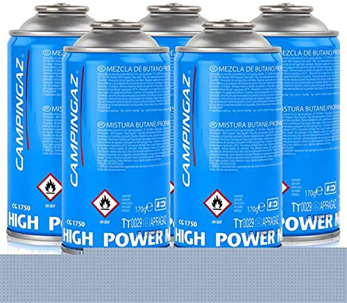 Campingaz Lot de 5 cartouches de gaz CG1750 - Cartouche à valve à visser - 170 g - Butane