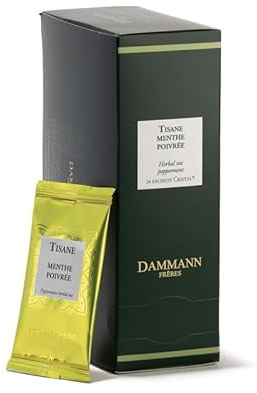 Dammann Frères - Menthe Poivrée - 24 sachets cristal enveloppés | infusion sans caféine