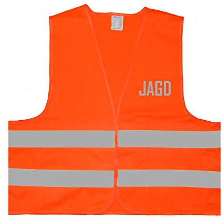 Reflex Signalweste - Jagd - Warnweste mit reflektierendem Aufdruck - L/XL, Orange