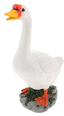 Tubayia Realistische Gans Ente Figur Statue Skulptur Tierfigur Gartenfigur Garten Dekoration (Gans)