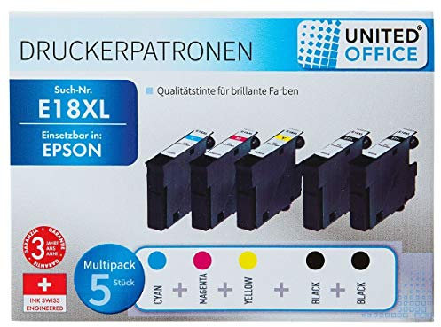 United Office Druckerpatronen Patronen Drucker Printer Multipack E18XL