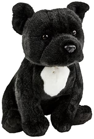 Teddys Rothenburg Pitbull/American Staffordshire Terrier 30 cm schwarz Kuscheltier Hunde Plüschhund Stoffhund