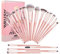 Make up Pinsel Set 20Pcs Professionelles Kosmetikpinsel Set Foundation Lidschatten Rouge Schminkpinsel Reise Kabuki Misch-Concealer Gesichtspuder Augen Pinselset Makeup Mit Geschenkbox (Rosa)