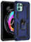 BestST Cover per Motorola Moto Edge 20 Lite,+ Vetro Temperato, Custodia Antiurto Armor Cover a 360°Girevole Ring Hybrid Bumper TPU Case Grado Militare Protettiva Shell,Blu