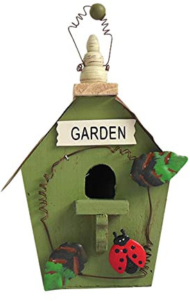 Holz Nistkästen Landhaus, Vogelhaus Nistkasten zum Aufhängen Dekorativer Nistkasten Haus für Vögel Vogelhäuschen Nistkasten Vogelhaus Villa Nistkasten für Balkon Garten Bauernhof,15cmx17.5cm