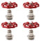 Red Industrial Pipe Plug Handwheel, Retro Antique Decorative Pipe Fittings for Steam-punk Vintage Shelf Bracket DIY Plumbing Pipe Decor Furniture (4, 1/2 Inch)