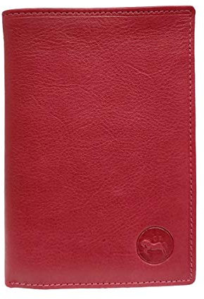 LOLUNA® Portefeuille Classique Homme en Cuir Protection RFID Blocage - idée Cadeau Noël, fête, Anniversaire - Rouge
