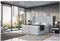 MEBLINI King Boxspringbett mit Bettkasten - Gepolstert Doppelbett mit Matratze und Topper - Polsterbett mit Stauraum - Bett mit LED Kopfteil - Stauraumbett - Manuel - 180x200 - H3/Hellgrau Samt