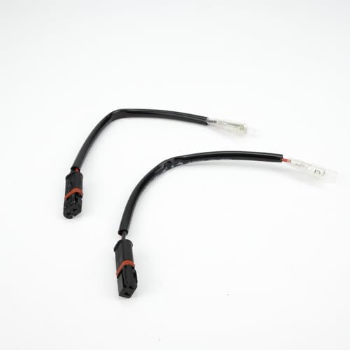 Aharon Motorrad 12V Verlaengerungskabel-Adapter für LED-Blinker | Kompatibel mit Motorrädern von BMW | Motorrad Blinker Adapterkabel | Kabeladapterstecker | Wasserdicht, Μotorradzubehör