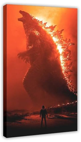 GUyfam Godzilla Vs King Kong Filmposter 13 Leinwand Poster Schlafzimmer Dekor Sport Landschaft Büro Zimmer Dekor Geschenk 60 x 90 cm