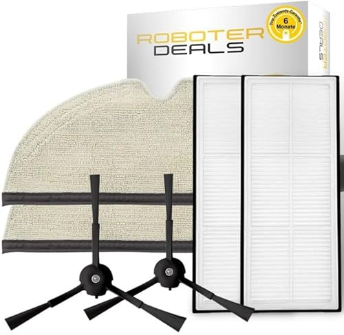 Roboter Deals - Zubehör Set, Ersatzteile Kit für Roborock Q5, Q5 Plus, Q5 Pro, Q5 Pro Plus, Q5 Max Plus (2X Seitenbürste, 2X Filter, 2X Pad)