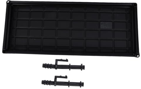 YARNOW Plateau De Drainage Épaissi avec Design Grain Sculpté pour Plantes Pot Support Multifonctionnel Étanche pour Balcon Et Jardin Noir