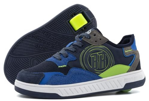 BREEZY ROLLERS Schuhe mit Rollen für Kinder I Schuhe mit Rollen für Kids I Von Kinder Straßen-Schuhen zu Rollschuh in wenigen Sek. I Patentiertes klick-System I Schuhe mit Rollen für Mädchen & Jungen