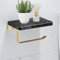 Porte Papier Toilette, Support Papier Toilette Mural avec étagère en marbre Naturel pour Salle de Bain Accessoire, Porte Rouleau Papier Toilette,dérouleur Papier Toilette Blanc (Noir)