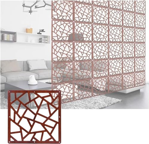 WPC Atmungsaktive Wohnzimmer-Sichtschutzwand, Arbeitszimmer, Hotel, Küche, Schlafzimmer, Büro, dekorativer Sichtschutz (Farbe: , Größe: 25 Stück – 29 x 29 cm) ( Color : Brown , Size : 40pcs-29x29cm )