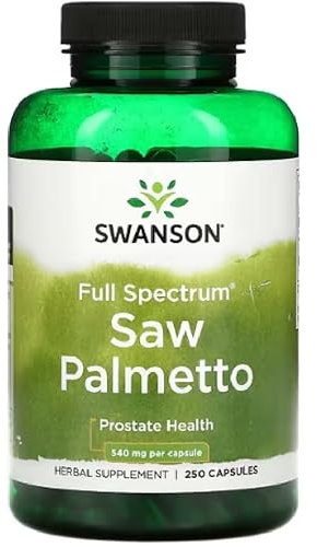 Swanson - SAW PALMETTO 540 mg | Apoyo Natural para la Próstata, 540 mg - 250 Cápsulas