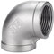 Plumbing Accessories, 1pcs Stainless Steel 90° Elbow, 1/8 1/4 3/8 1/2 3/4 1 2 3 4 Female 90 Degree Elbow Coupler Connector 304 Pipe Fitting(Female FEMALE-3/4)
