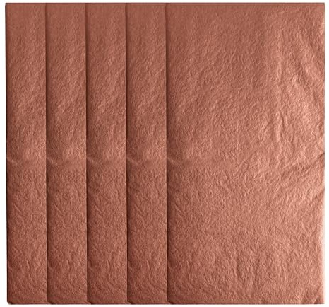 Interdruk Tissue Paper - 5 Blatt 50 x 70 cm - Perfekt zum Verpacken, Verschenken, Basteln - Roségold