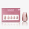 NAILD Softgel Press On Nails Coffin, Brown Swirl – Fingernägel zum Aufkleben in Studioqualität – Wiederverwendbare künstliche Fingernägel – inkl. Nagelkleber, Feile & Zubehör