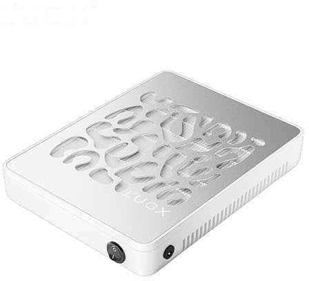L'UGX Professional Nail Dust Collector with 30 Pcs Filter Papers, Powerful Dust Collector Nail Salon, Nail Dust Extractor Manicure Pedicure Tool for Acrylic Nail Polishing, Low Noise