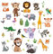 CRASPIRE 8 Sheets Cute Cartoon Animal Wall Sticker Lion Elephant Window Decals Self Adhesive PVC Waterproof Window Cling Peel Stick Wall Decor for Bedroom Living Room Stairway Nursery Home Decoration