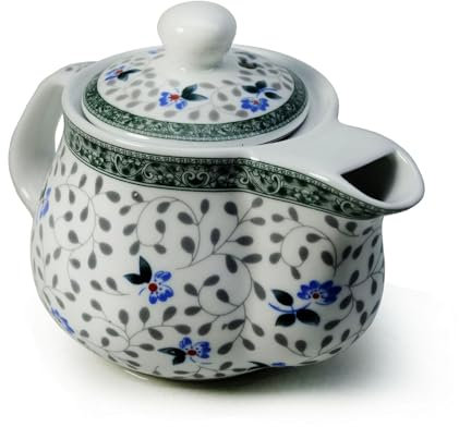 Teapot 18oz 500ml Blue White Porcelain China Stainless Steel Infuser for Kungfu Tea Classical
