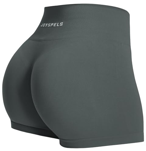 JOYSPELS Womens Seamless Gym Shorts - High Waist Booty Running Yoga Sports Workout Activewear Shorts for Women