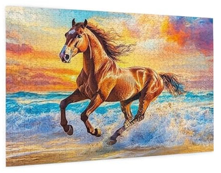 Sonnenuntergang Puzzle 4000 Teile Erwachsene Puzzle Tier Design für Erwachsene Beginner, HD Farbe HolzPuzzle mit Geschenkbox Verpackung, Zimmer Deko Wohnzimmer, Geschenke für Frauen 87x140cm -z1672