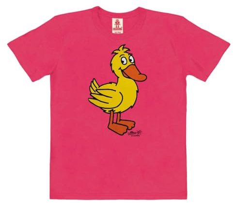 Logoshirt® Die Sendung mit der Maus T-Shirt Kinder | Original Gelbe-Ente-Motiv, lustiges Cartoon-Longsleeve für Mädchen und Jungen, Bio-Baumwolle, ideal für Maus-Fans