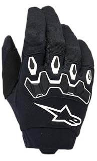 Alpinestars Full Bore V2 Jugend Motocross Handschuhe, schwarz/weiß, L | Stretch-Einsätze