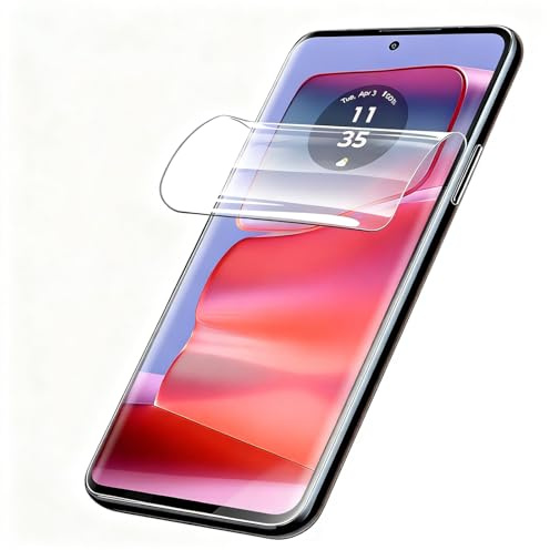 PORRVDP 2 Piezas Protector de Pantalla de Hidrogel para Motorola Edge 50 Pro / 50 Ultra, Película Protectora de TPU Suave Transparente(NO cristal templado) [HD transparente] [Alta sensibilidad]