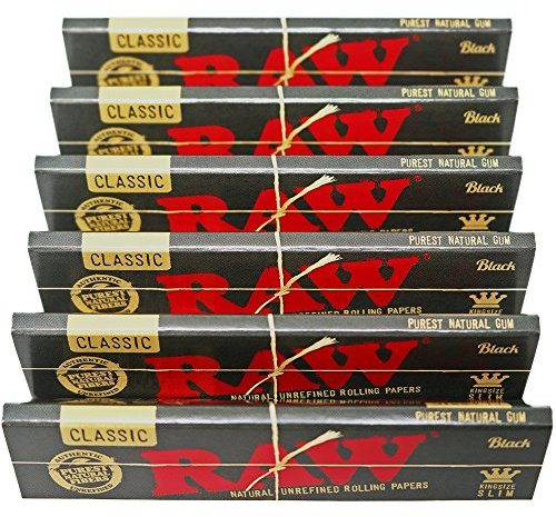 Raw Classic King Size Slim Natural Unrefined Ultra Thin 110Mm Rolling Papers King
