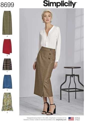 Simplicity Schnittmuster für Wickelrock für Damen, Größen 42-50