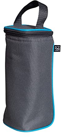 J.L. Childress Enfriador de Leche Materna y Bolsa para biberón, Aislado y a Prueba de Fugas, Bolsa de Hielo incluida, Botella Individual, Gris/Verde Azulado