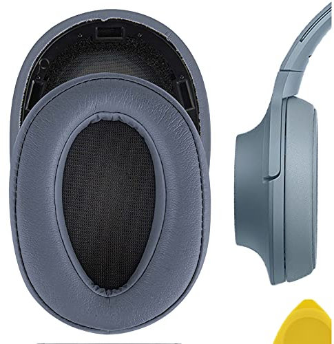Geekria QuickFit Replacement Ear Pads for Sony MDR-100ABN, WH-H900N Headphones Ear Cushions, Repair Parts (Moonlight Blue)