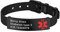 PROSTEEL personalisiert Identifizierung Medical Alert Armband für Allergie Diabetes Typ 1/2 schwarz Edelstahl 10mm Schild Armband mit Gürtel Schnalle SOS Notfall Unisex Schmuck Accessoire