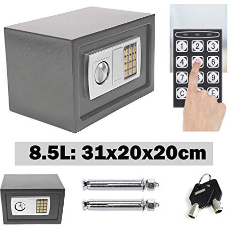 Petit coffre-fort avec serrure à combinaison numérique, coffre-fort électronique à double boulon