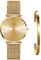 Kubagom Damen Uhren Analog Quarz Edelstahl Wasserdicht Mesh Ultradünne Set mit Armreif